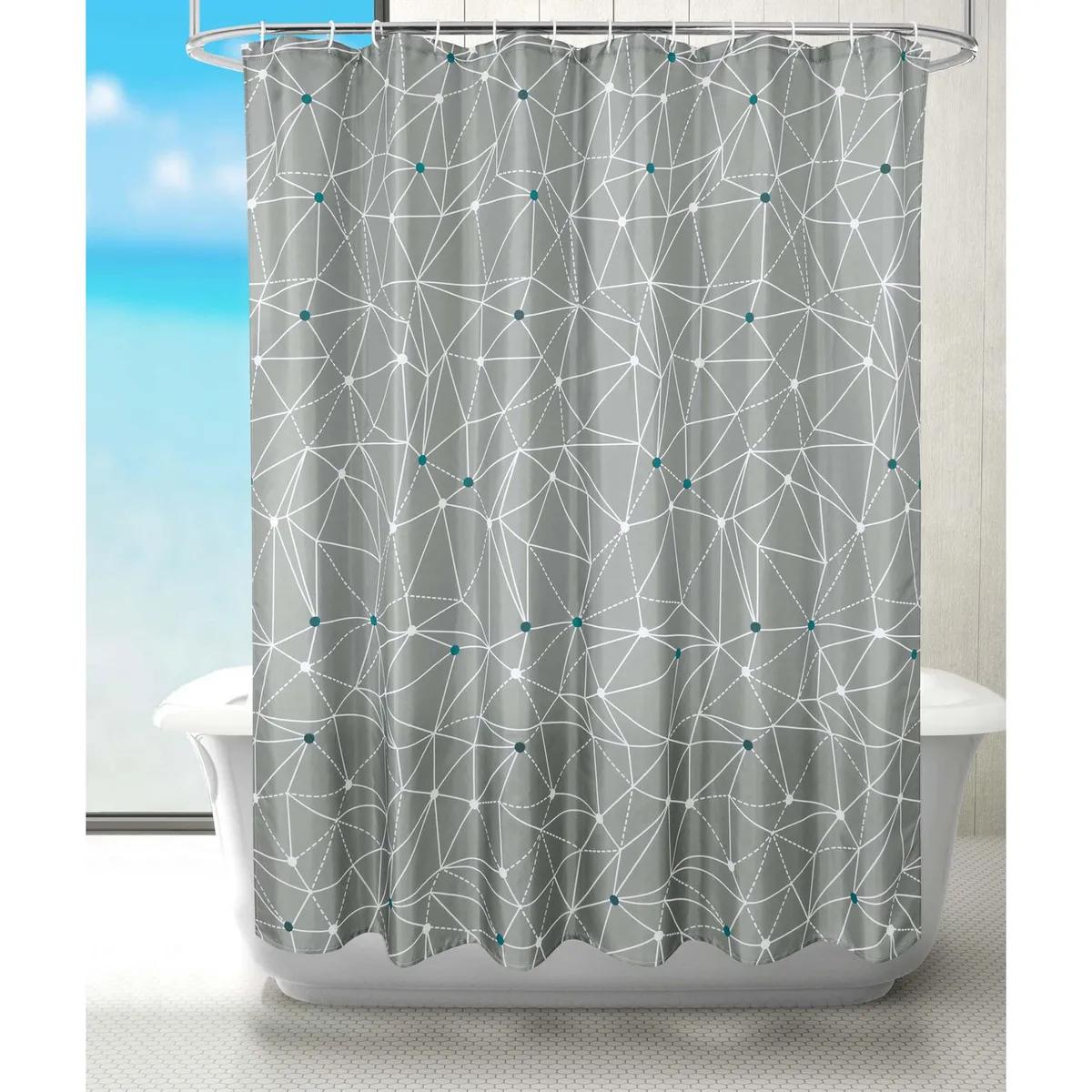 JUST HOME COLLECTION - Cortina de Baño Geo Line 178x180cm