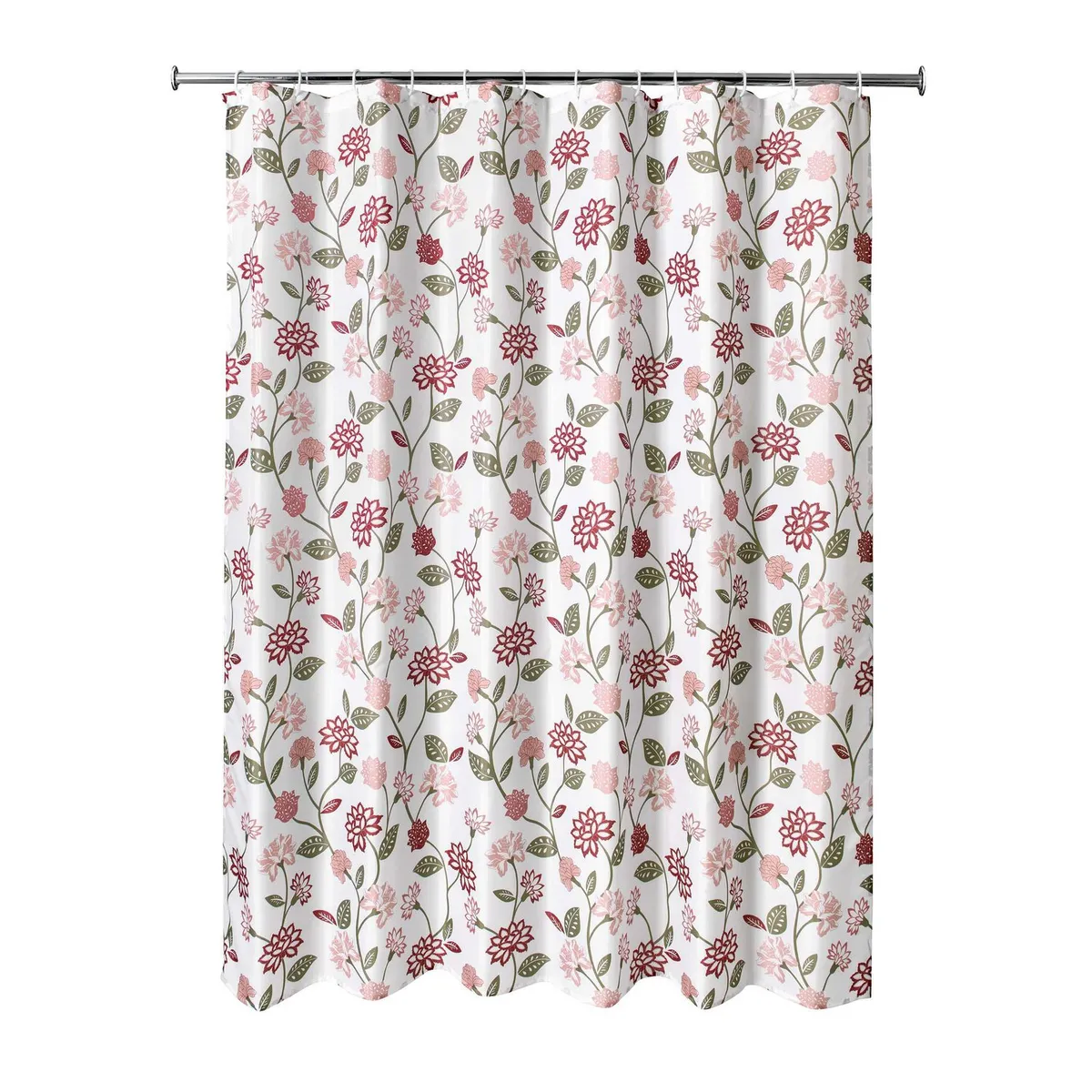 JUST HOME COLLECTION - Cortina de Baño Flores 178x180cm