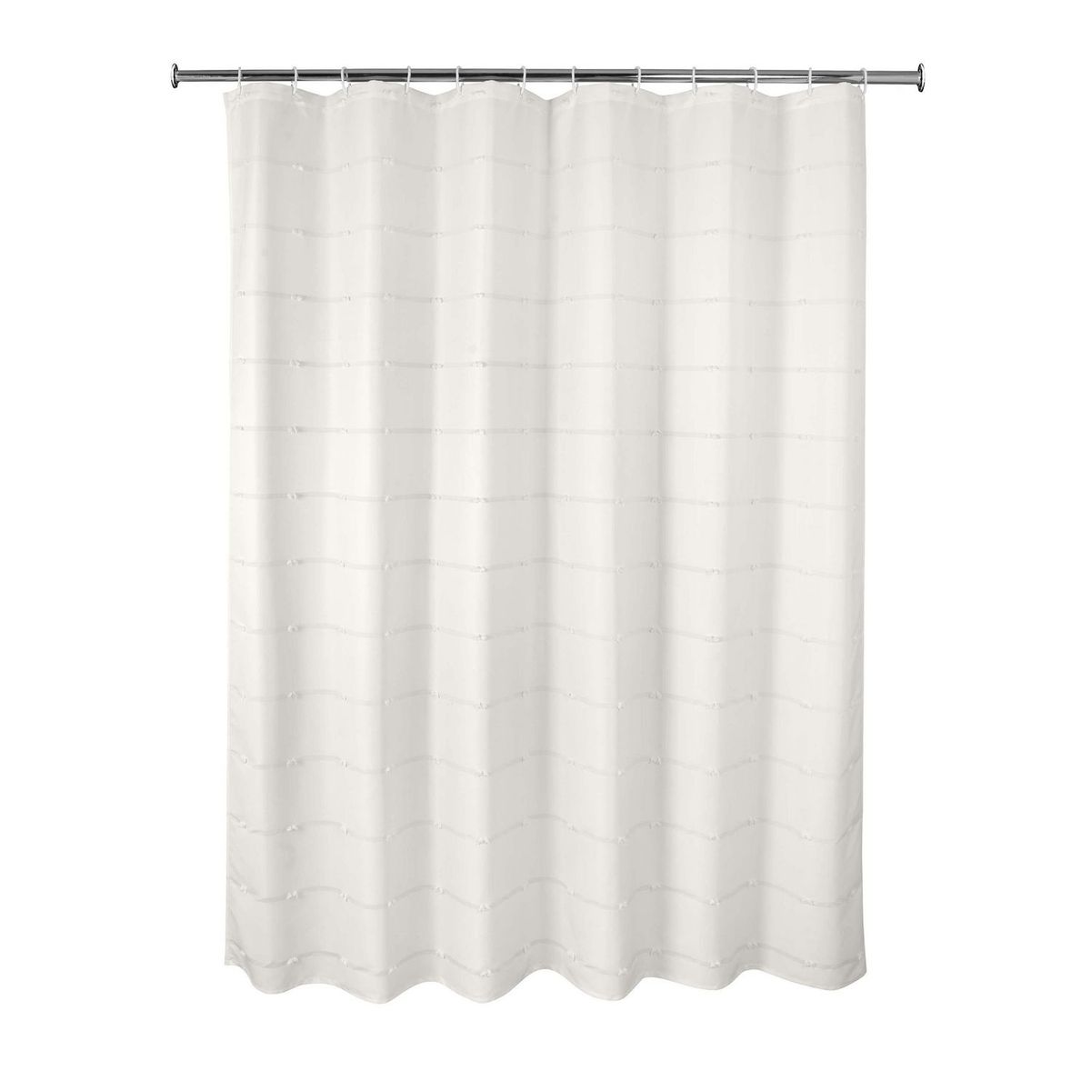 JUST HOME COLLECTION - Cortina de Baño Elegant Blanco 178x180cm