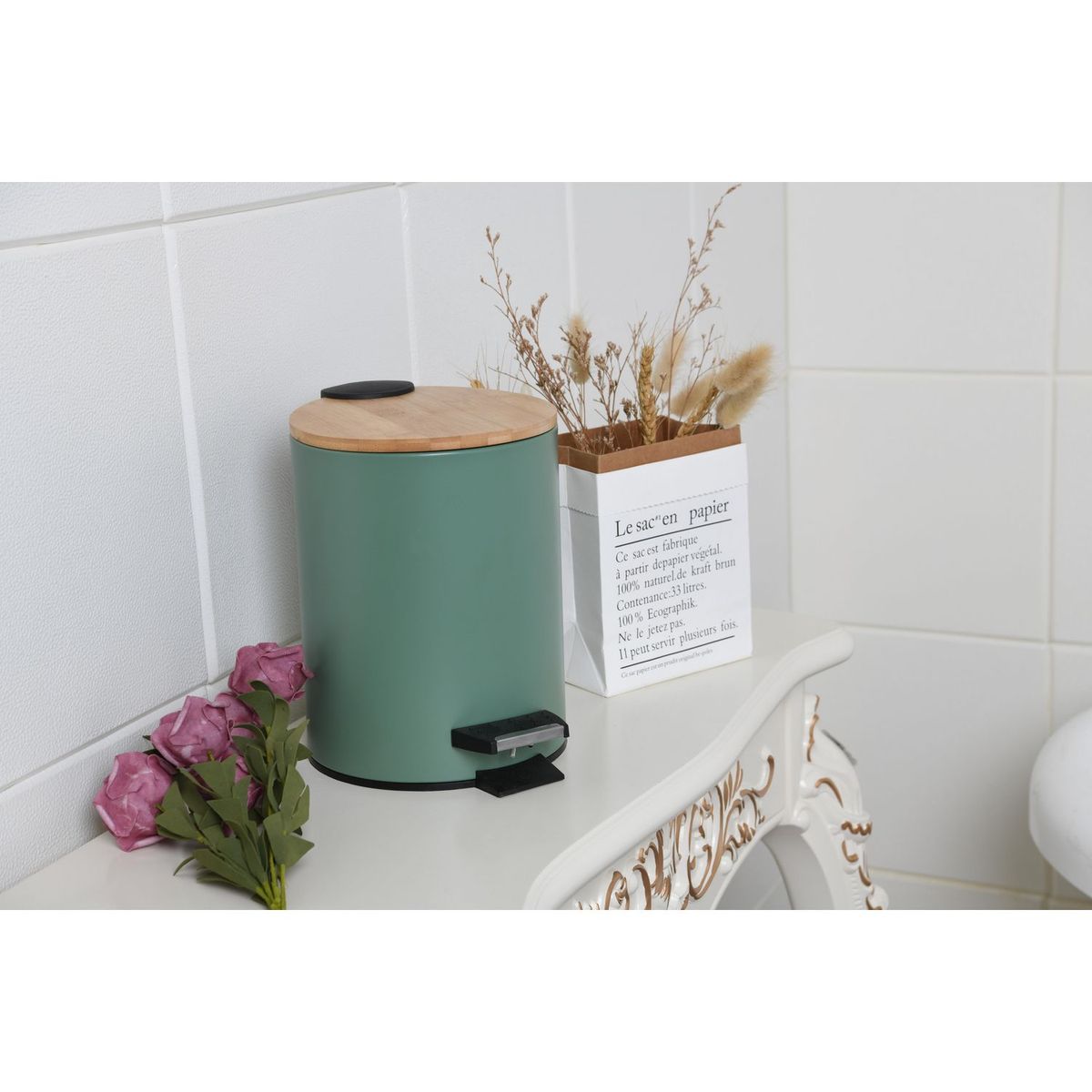 HOMY - Papelero con Pedal Fluorita 3l