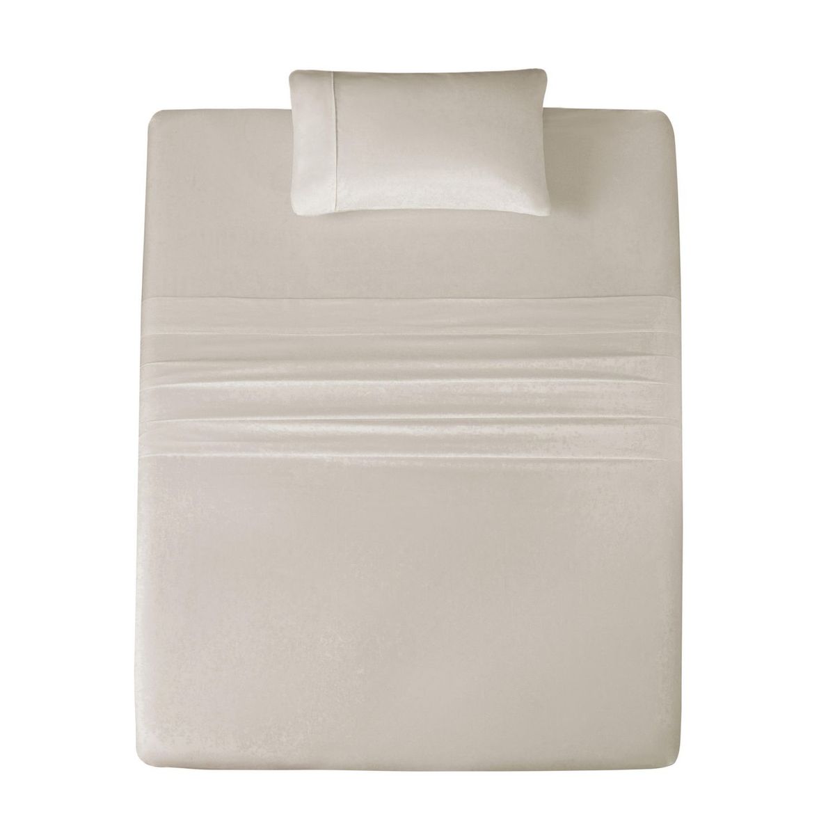 JUST HOME COLLECTION - Juego de Sábanas Algodón 1.5 Plazas 180 Hilos Beige