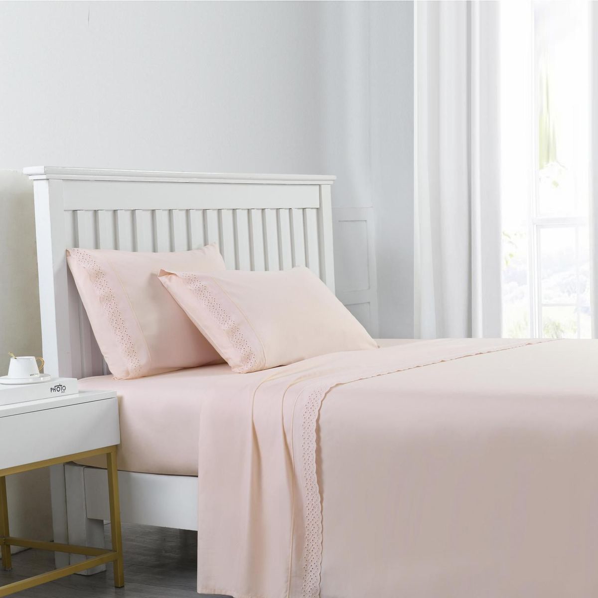 ROBERTA ALLEN - Juego de Sábanas Queen 180 Hilos Rosado