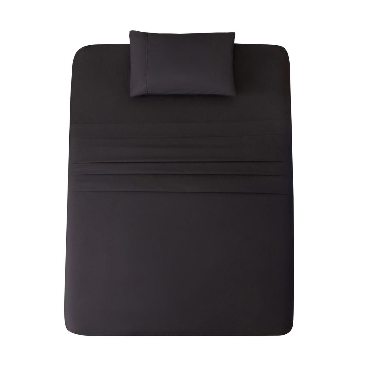 JUST HOME COLLECTION - Juego de Sábanas 1.5 Plazas 180 Hilos Negro