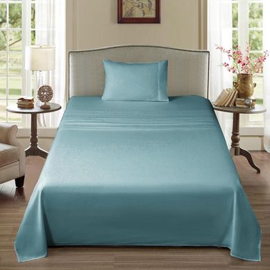 Juego de S�banas 1.5 Plazas 180 Hilos Turquesa
