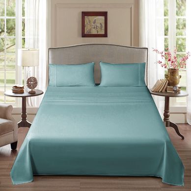Juego de S�banas Algod�n 2 Plazas 180 Hilos Turquesa