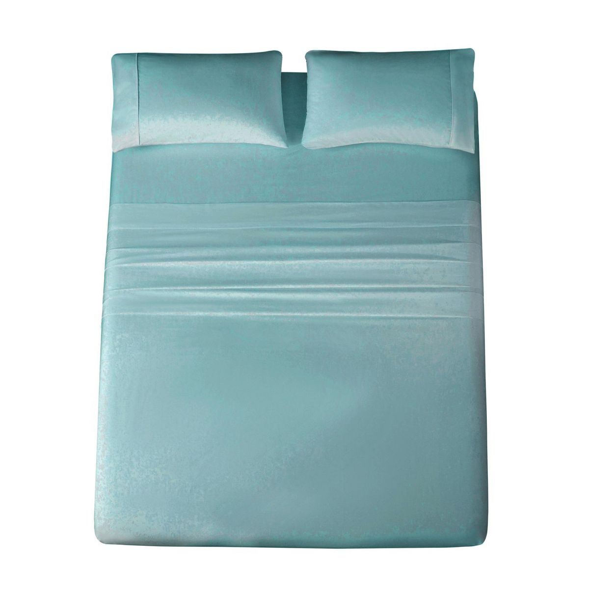 MICA - Juego de Sábanas Algodón Queen 180 Hilos Turquesa