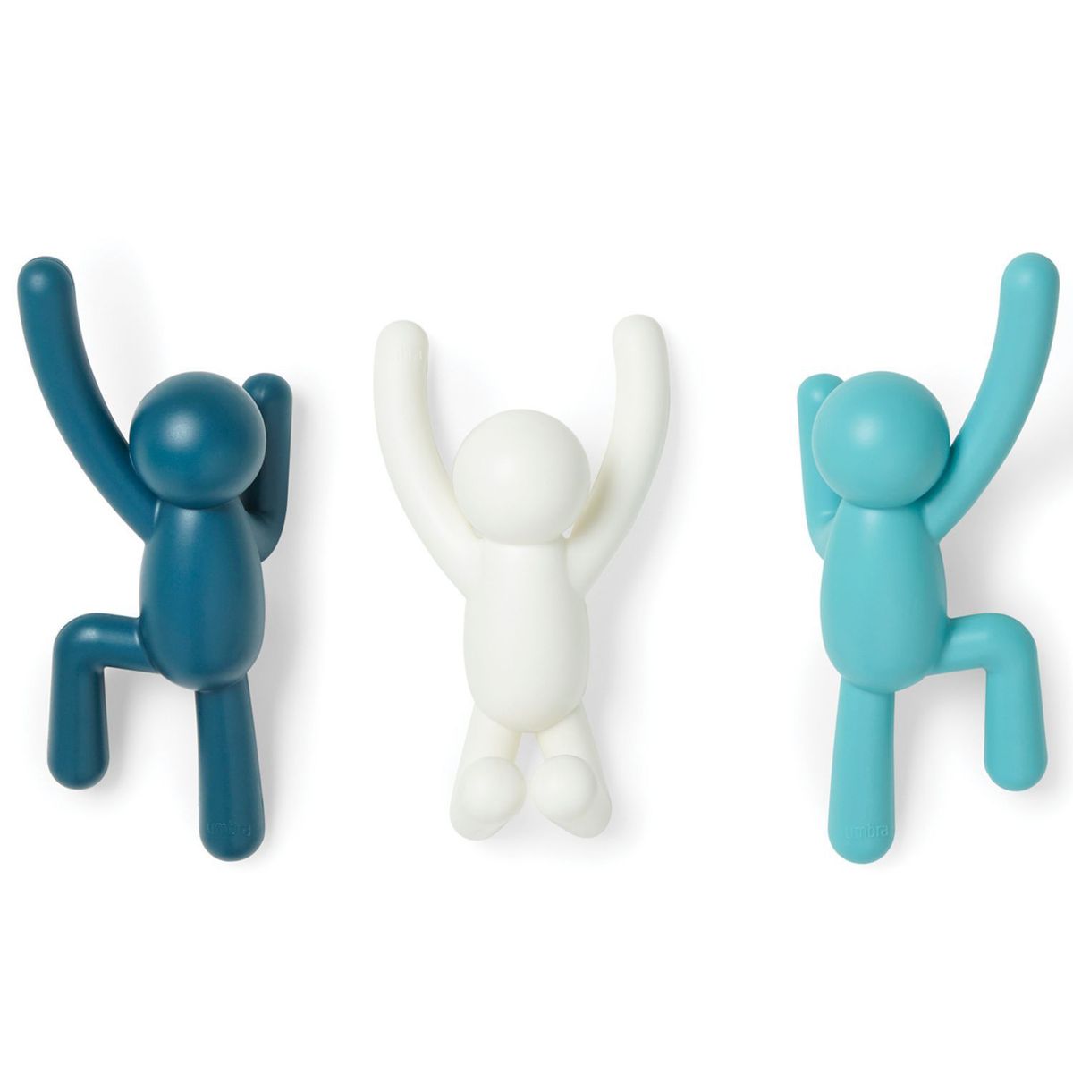 UMBRA - Set 3 Perchas Buddy Azul/Blanco