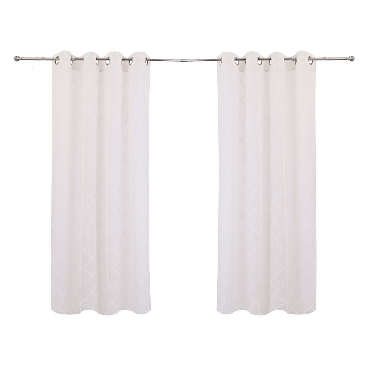 JUST HOME COLLECTION - Cortina de Velo Rombos 140x220cm Beige