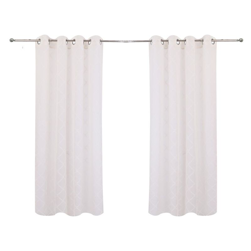 JUST HOME COLLECTION - Cortina de Velo Rombos 140x220cm Beige