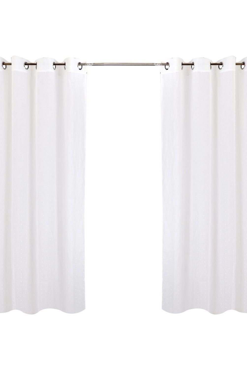 JUST HOME COLLECTION - Cortina de Velo Puntos 140x220cm Blanco