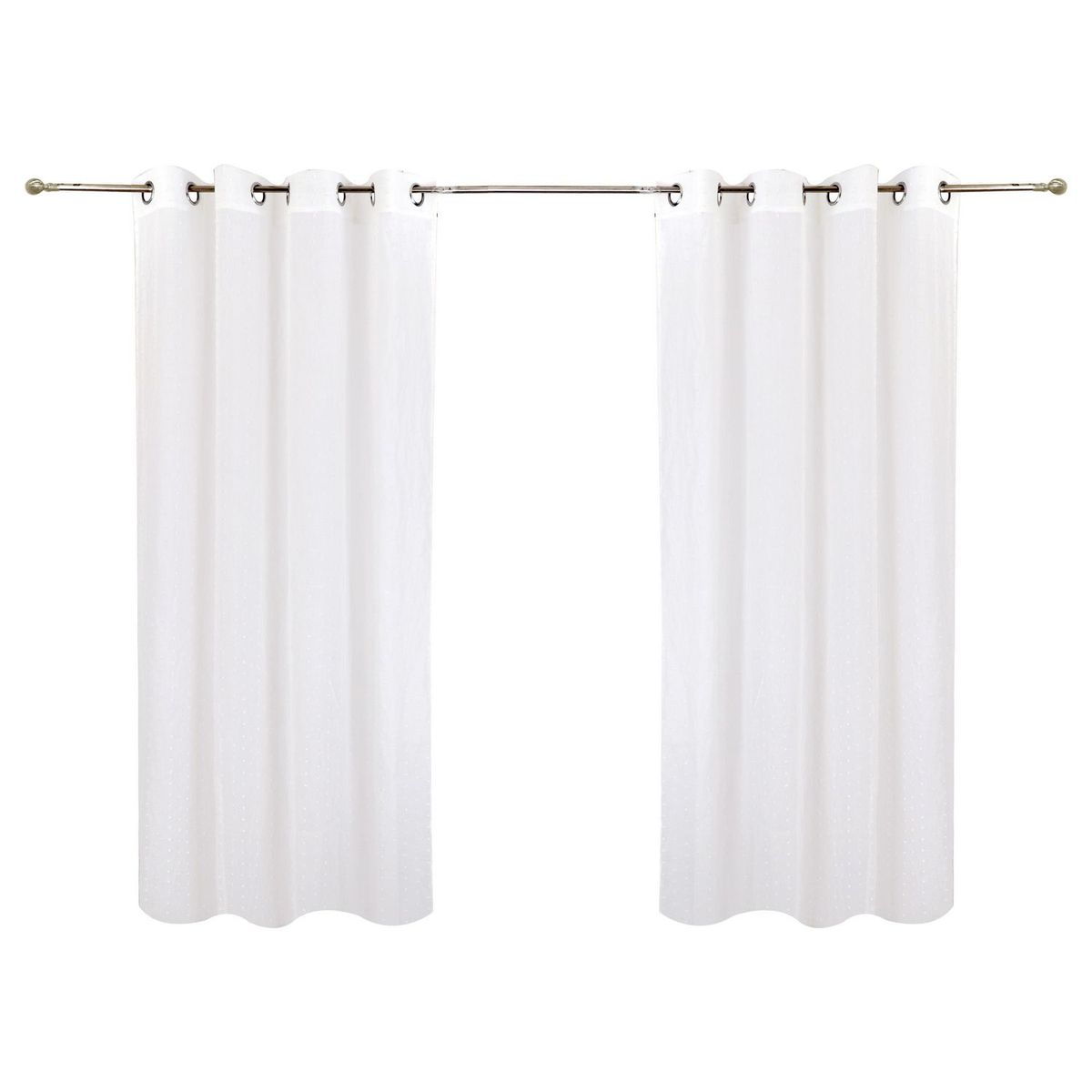 JUST HOME COLLECTION - Cortina de Velo Puntos 140x220cm Blanco