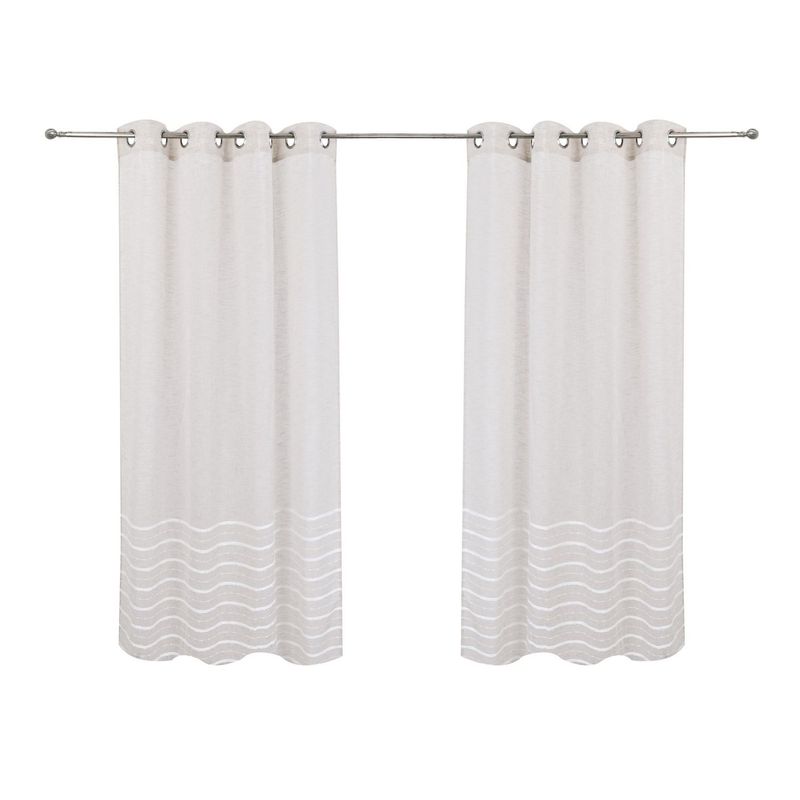 JUST HOME COLLECTION - Cortina de Velo Lineas 135x220cm Beige