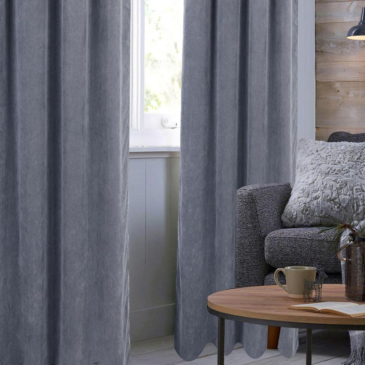 Cortina Cotelon 140x220cm Gris, marca JUST HOME COLLECTION - Foto 2