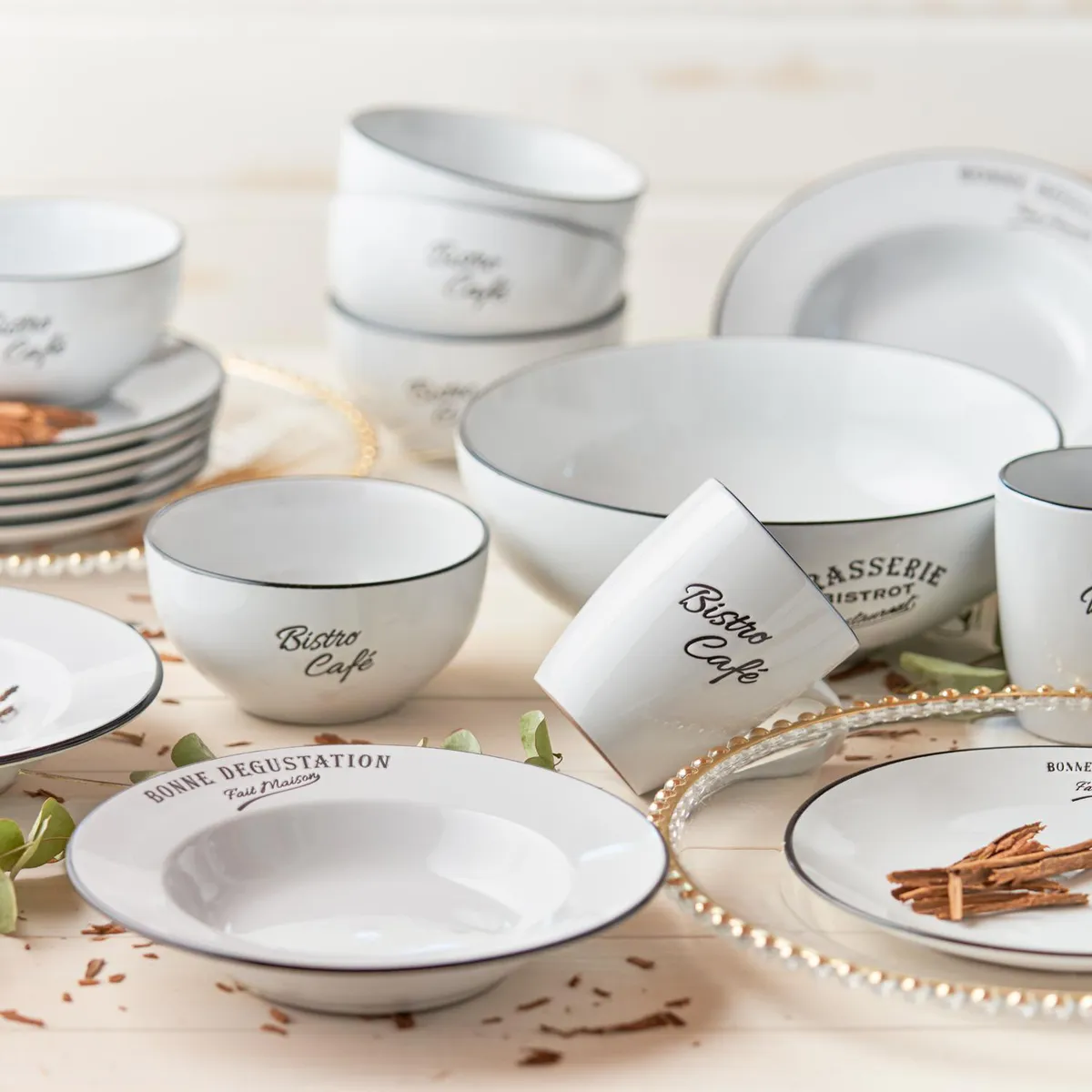 JUST HOME COLLECTION - Bowl Cerámica Bistro Blanco