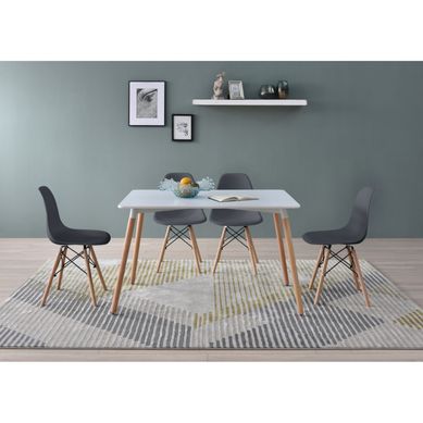 Juego de Comedor mesa rectangular 4 Sillas Eames
