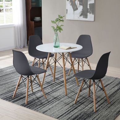 Juego de Comedor mesa circular 4 Sillas Eames