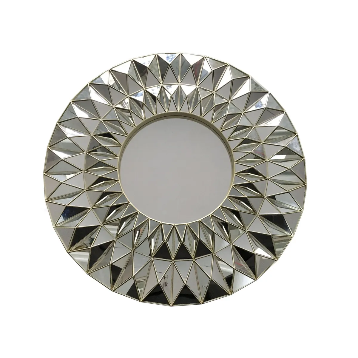 JUST HOME COLLECTION - Espejo Decorativo Redondo Cromo Bisel 61cm