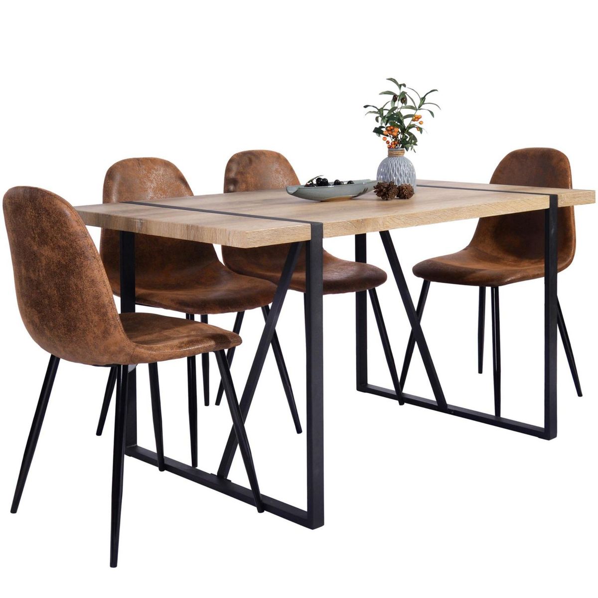 JUST HOME COLLECTION - Juego de Comedor 4 Sillas Vexa