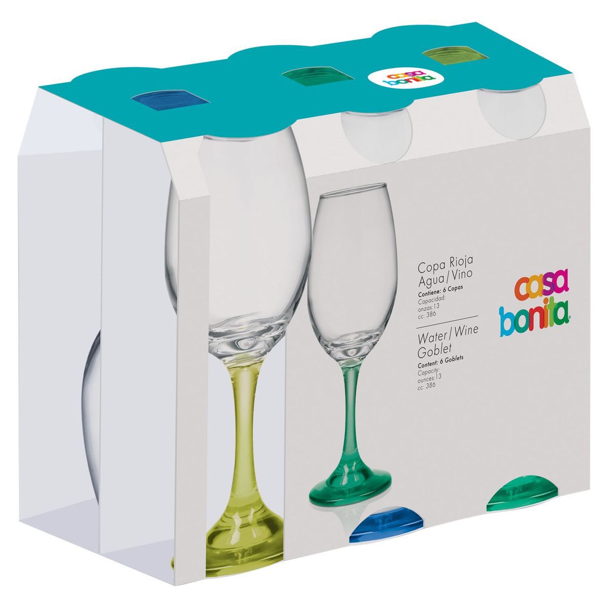 CASA BONITA - Set de 3 Copas Rioja 386 ml