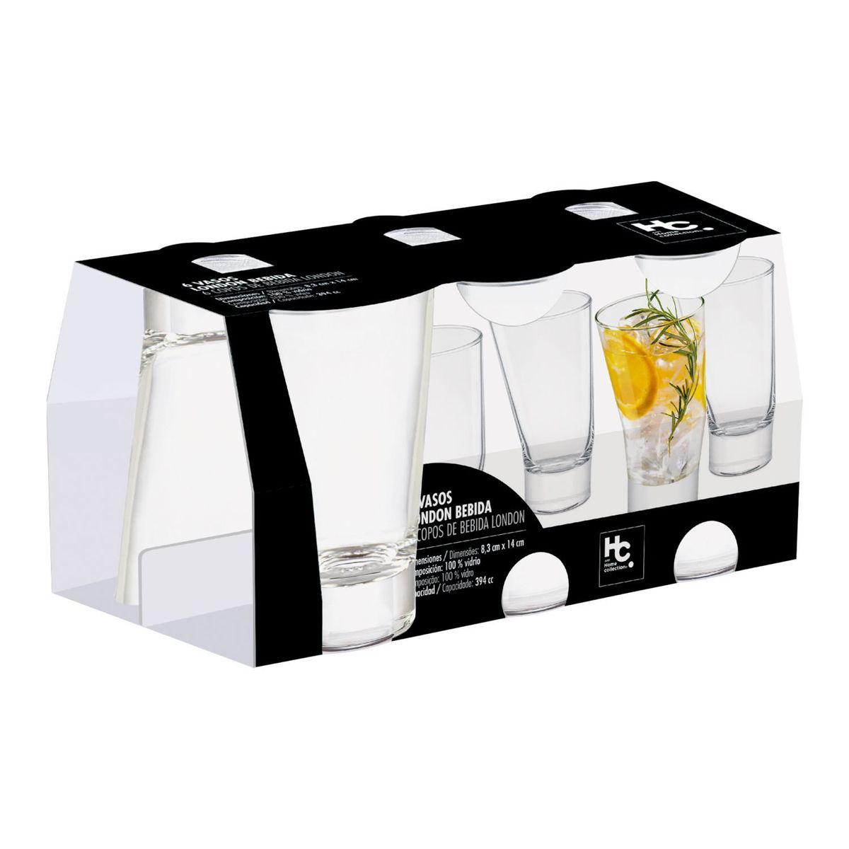 JUST HOME COLLECTION - Set de 6 Vasos London 0.258 ml