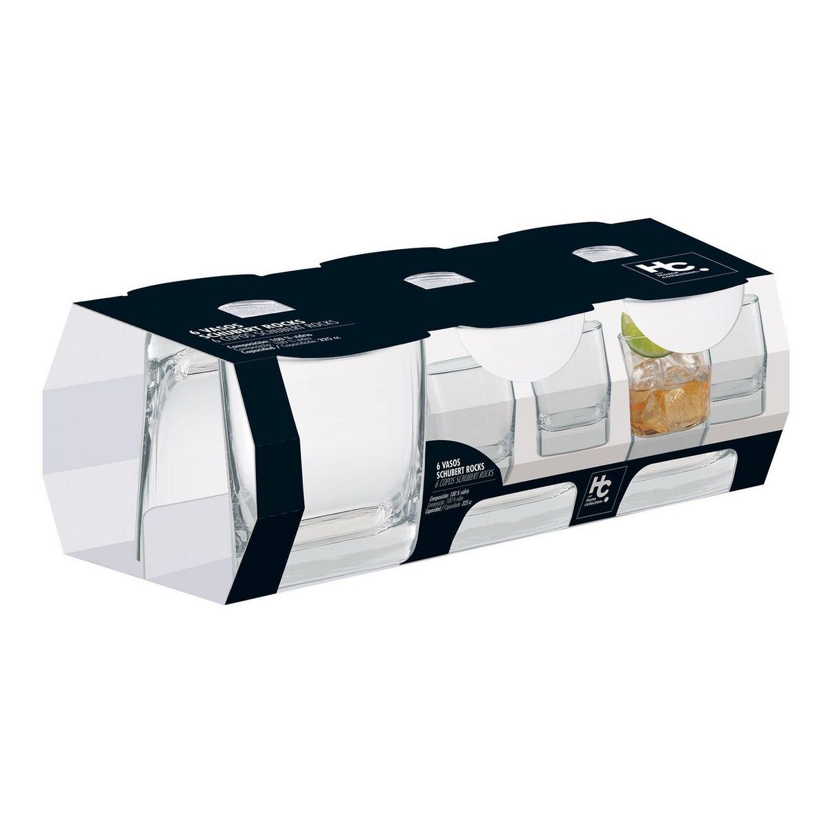 JUST HOME COLLECTION - Set de 6 Vasos Schubert Rocks 325 ml