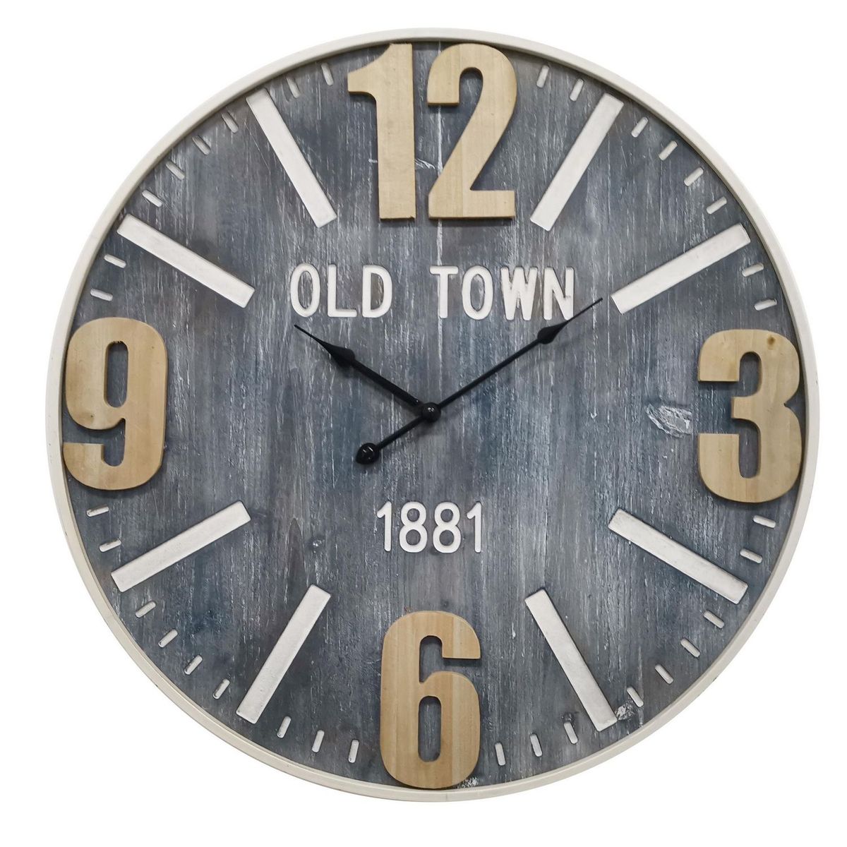 JUST HOME COLLECTION - Reloj de Pared Old Town 60cm Gris/Dorado