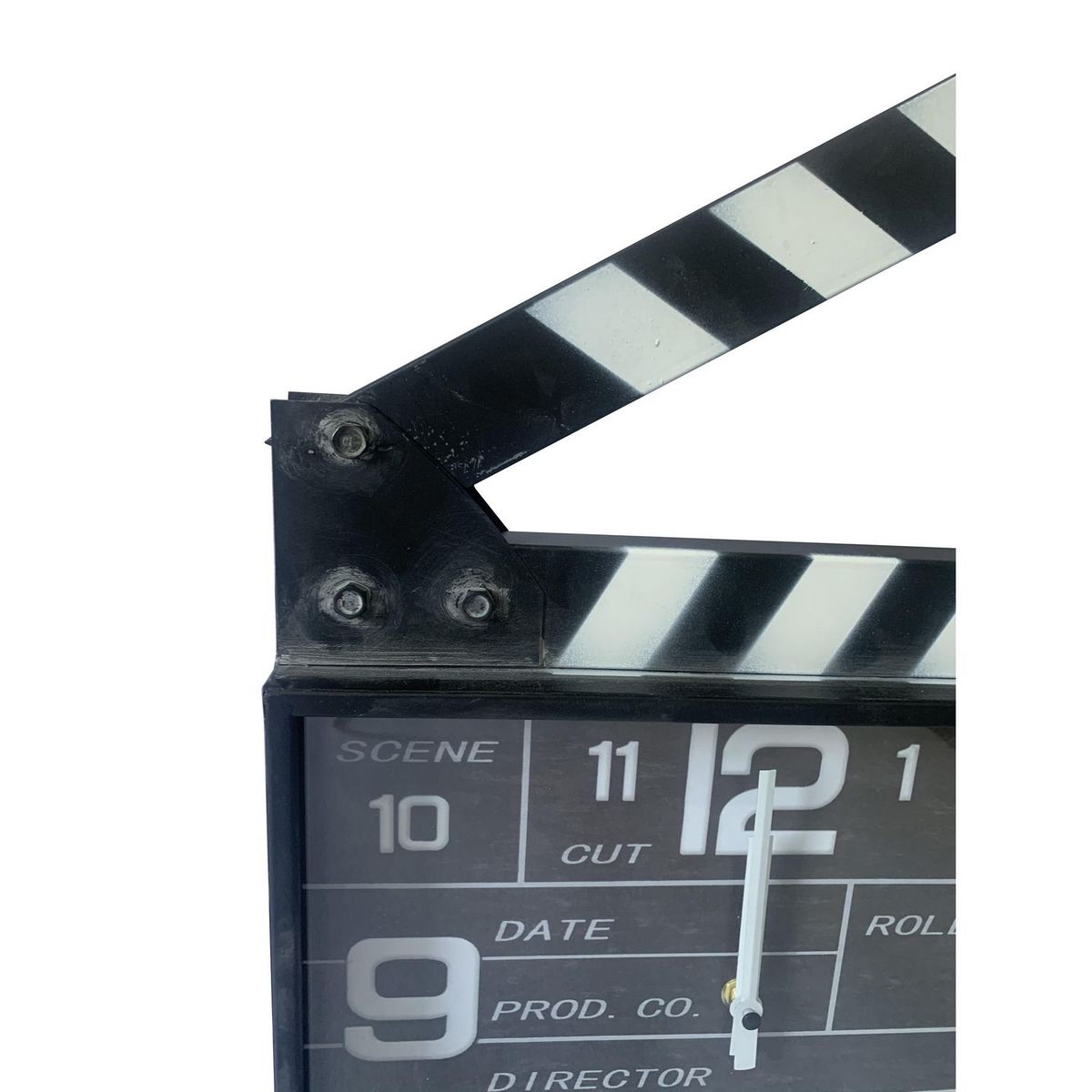 JUST HOME COLLECTION - Reloj de Pared Cine 33x34cm Negro