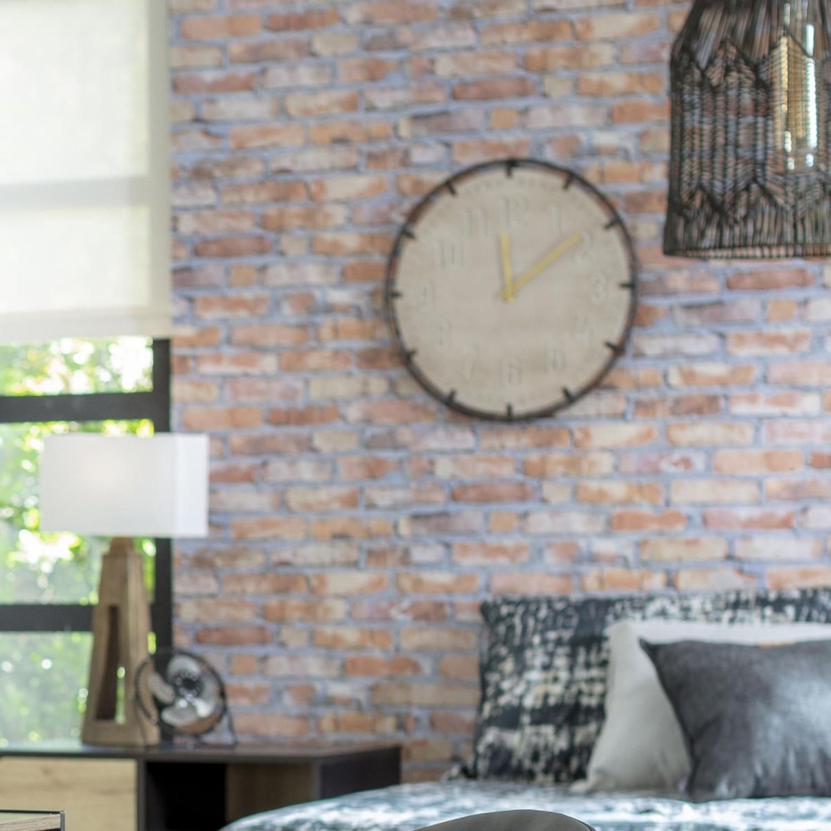 JUST HOME COLLECTION - Reloj de Pared 50cm Gris/Dorado