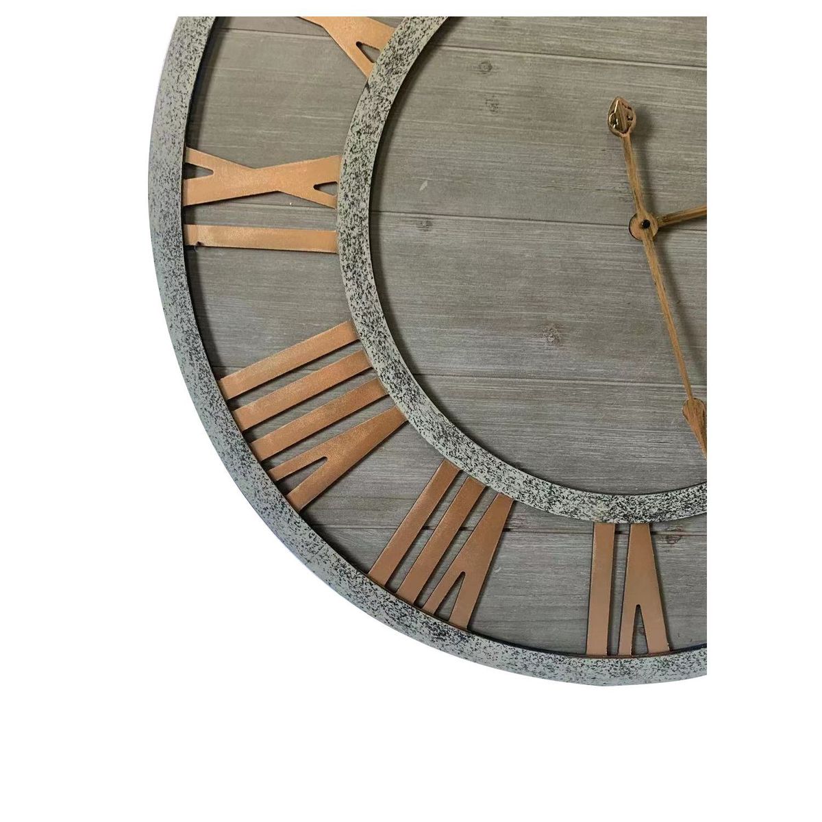 JUST HOME COLLECTION - Reloj de Pared Romano 78cm Gris/Dorado