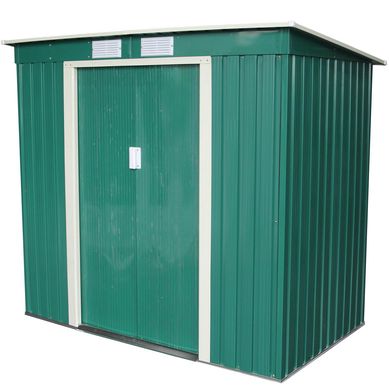 Caseta de Jardin Metal/Plstico Verde 201x176x121cm