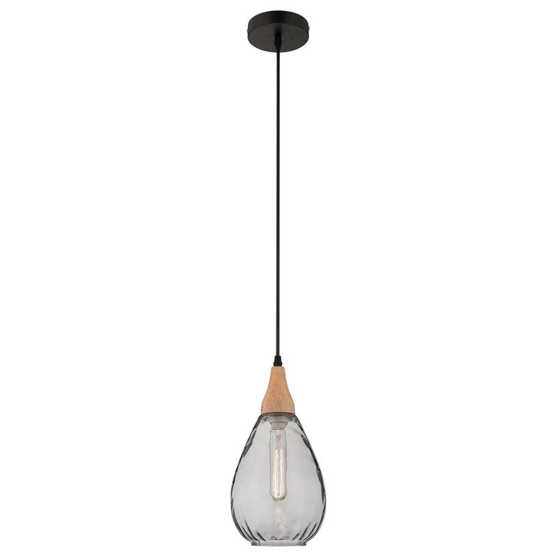 JUST HOME COLLECTION - Lámpara Colgante New Cale Negro 1 Luz E14