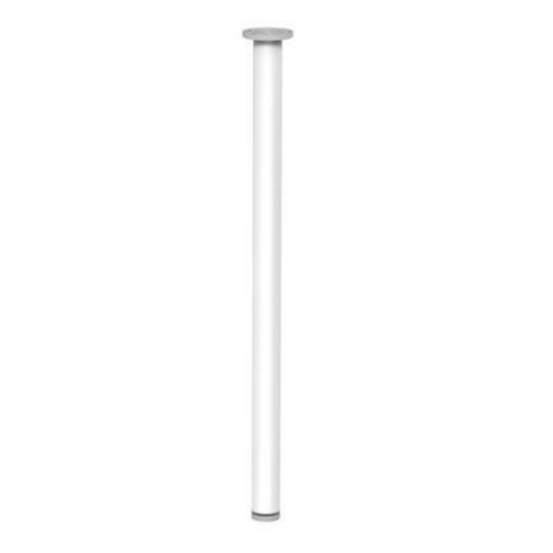 FIXSER - Patas para Muebles Redonda de Aluminio Blanco 40x710 mm