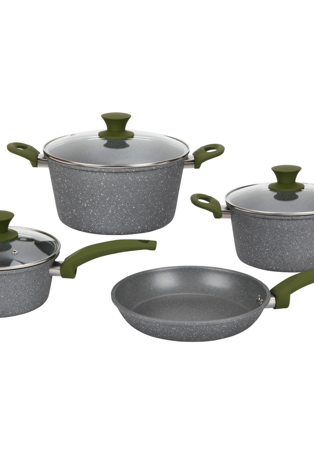 JUST HOME COLLECTION - Juego de Ollas 7 piezas Gris