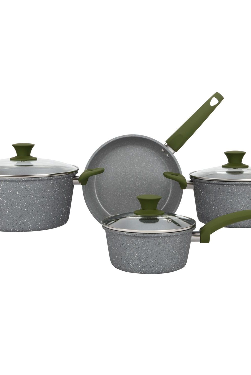JUST HOME COLLECTION - Juego de Ollas 7 piezas Gris