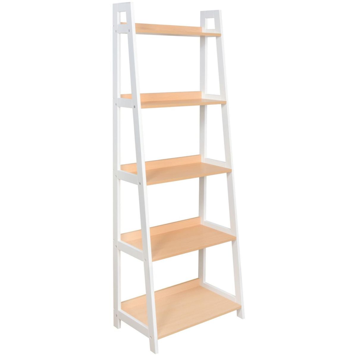 JUST HOME COLLECTION - Estante Librero 5 Niveles Blanco/Roble