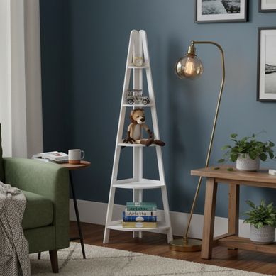 Librero esquinado 39x39x180 Blanco