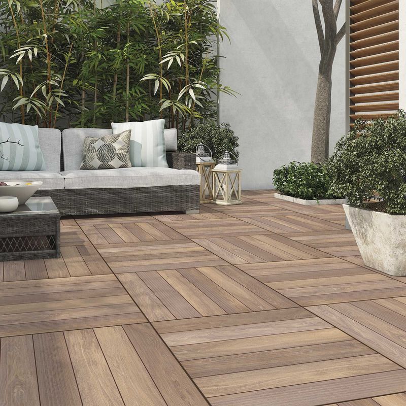 HOLZTEK - Cerámica Marrón Maderado 62X62cm 2.32m2 Garden