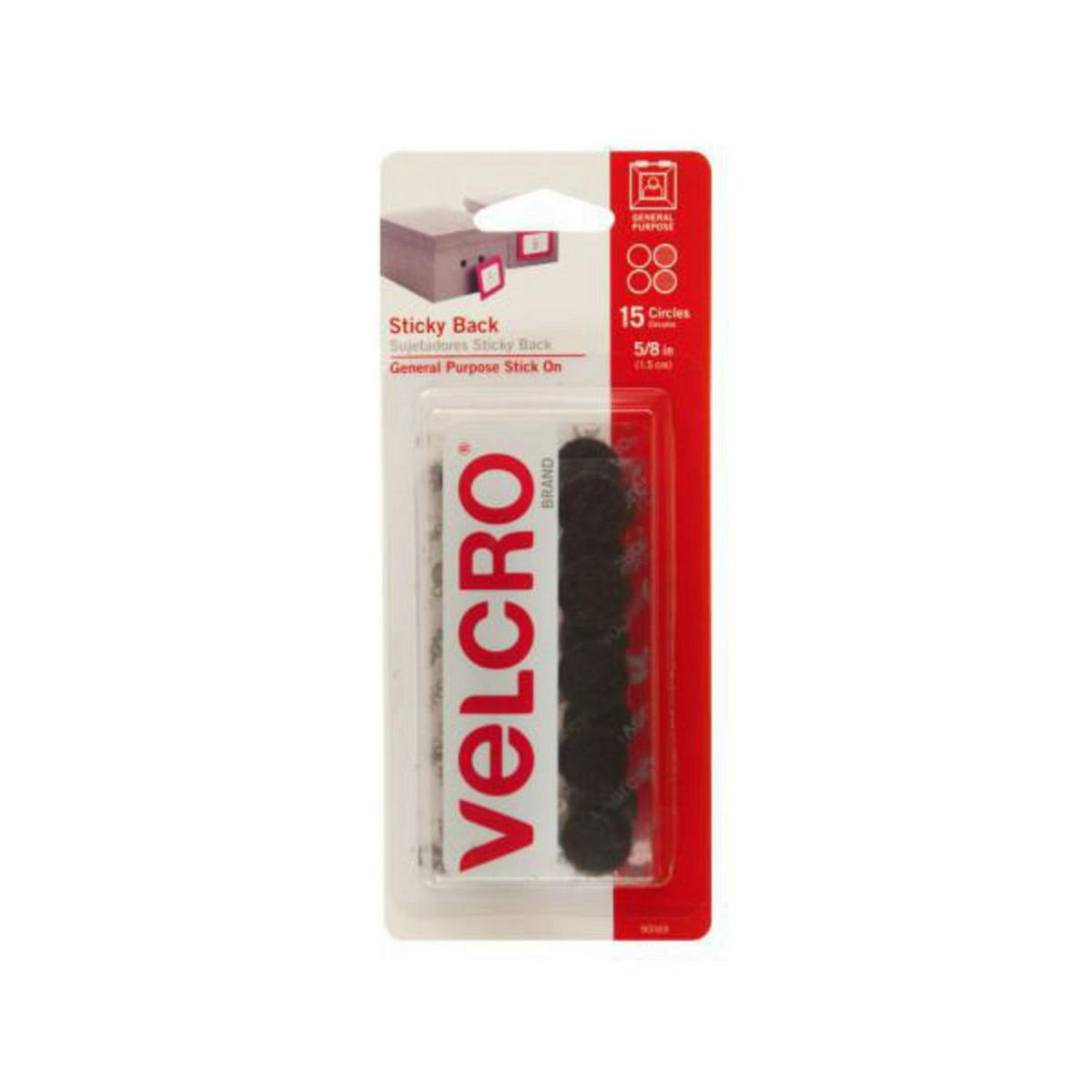 VELCRO - Proteccion Negro 5/8 pulg. 15 x unid.