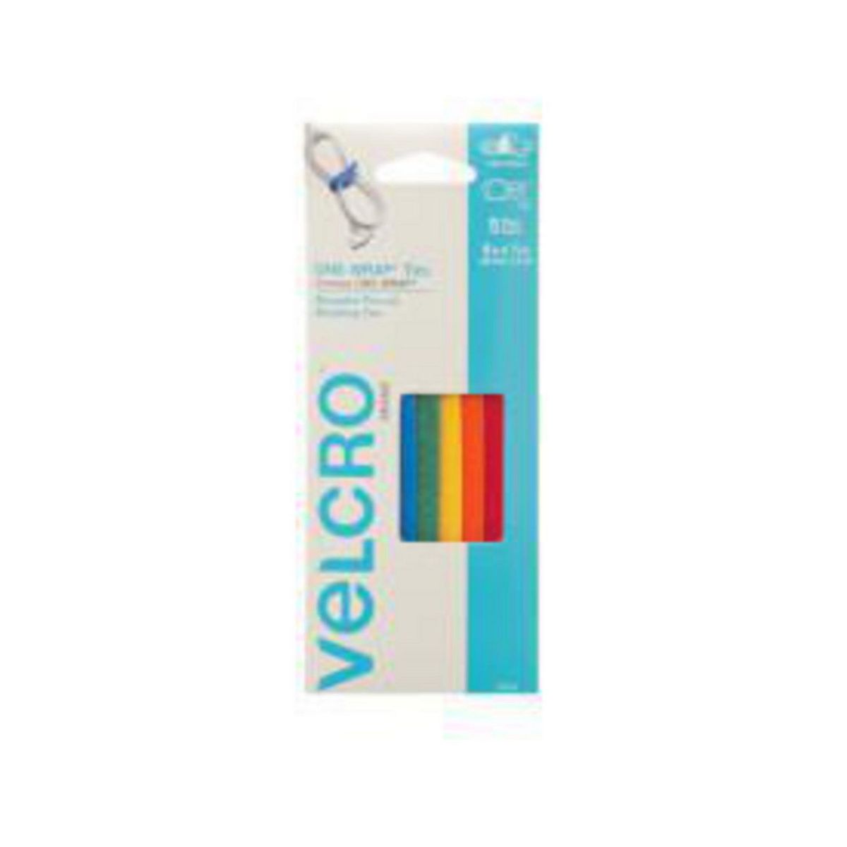 VELCRO - Envoltura de 8x1/2 pulg. Multicolor