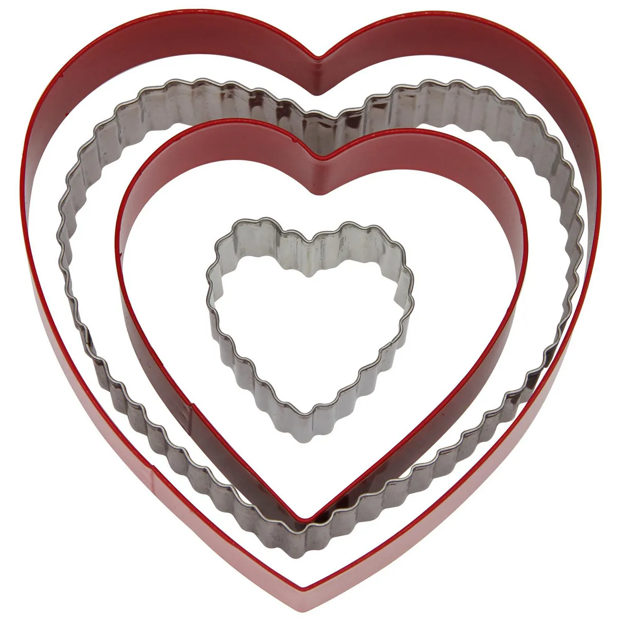 JUST HOME COLLECTION - Molde Corazón de Acero 4 Unidades