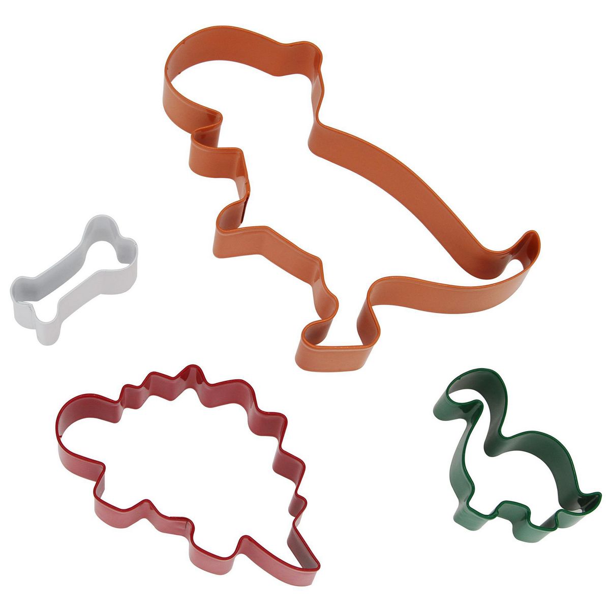 JUST HOME COLLECTION - Molde Dinosaurio Acero 4 Unidades