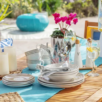 Juego de vajilla Porcelana Gotas 30 Piezas