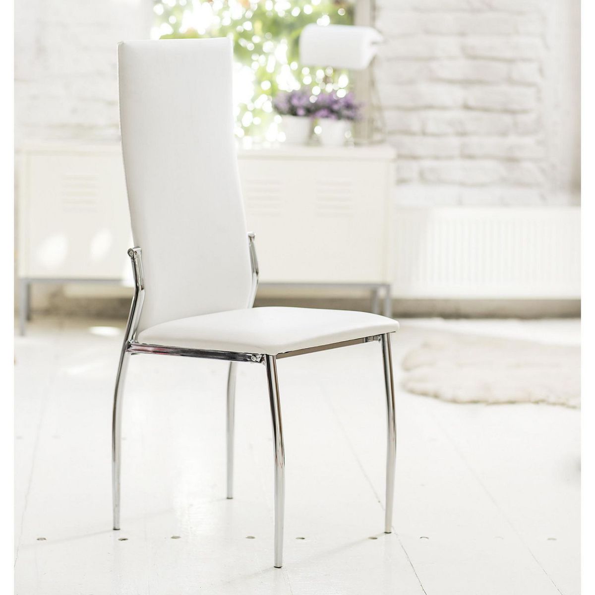 HOMY - Silla de comedor Lineal Blanca