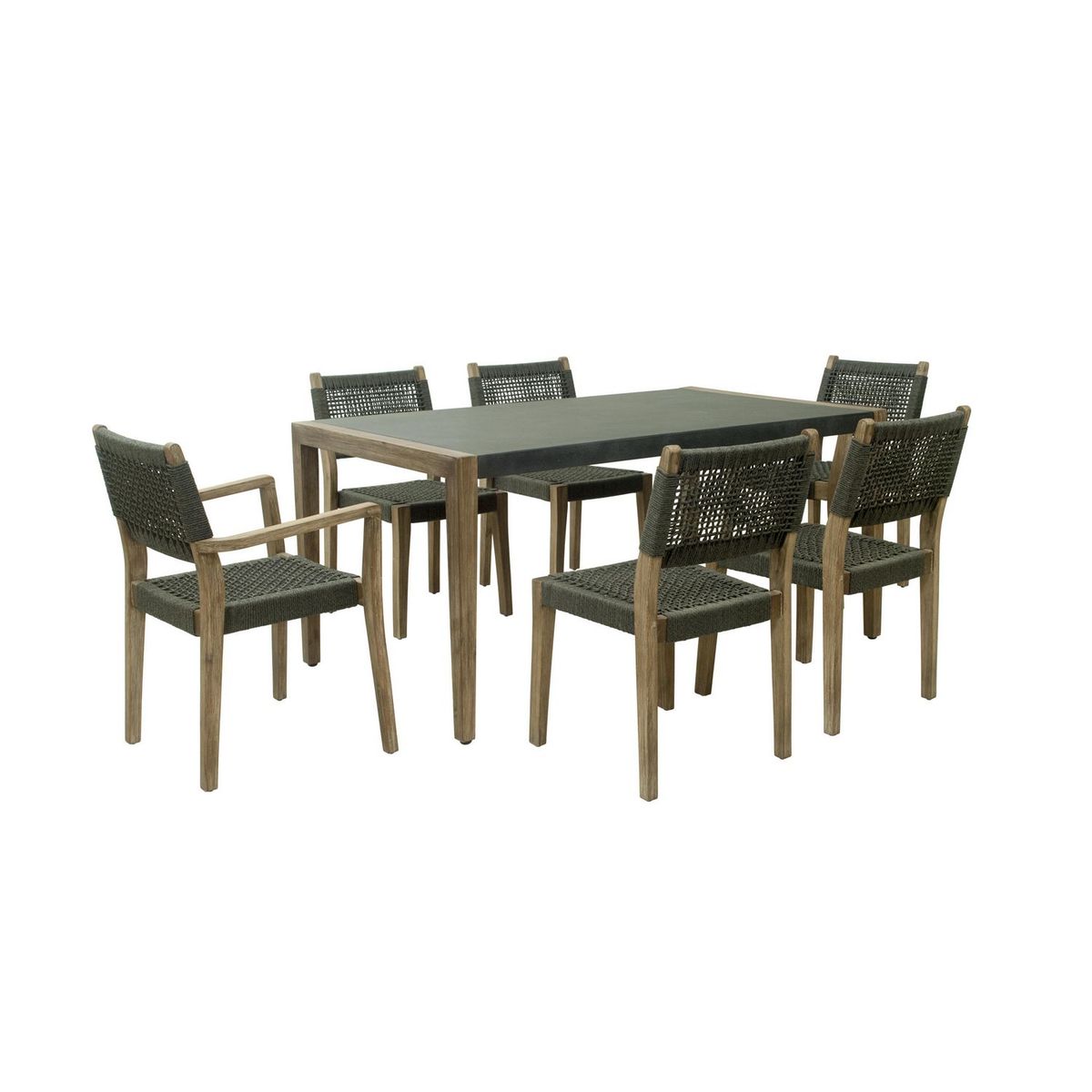 JUST HOME COLLECTION - Juego de Comedor Cassis Acacia 7 Piezas