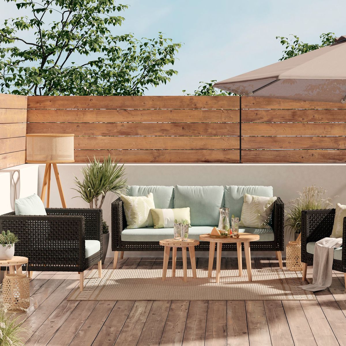 JUST HOME COLLECTION - Juego Living de Terraza Simos 5 Personas