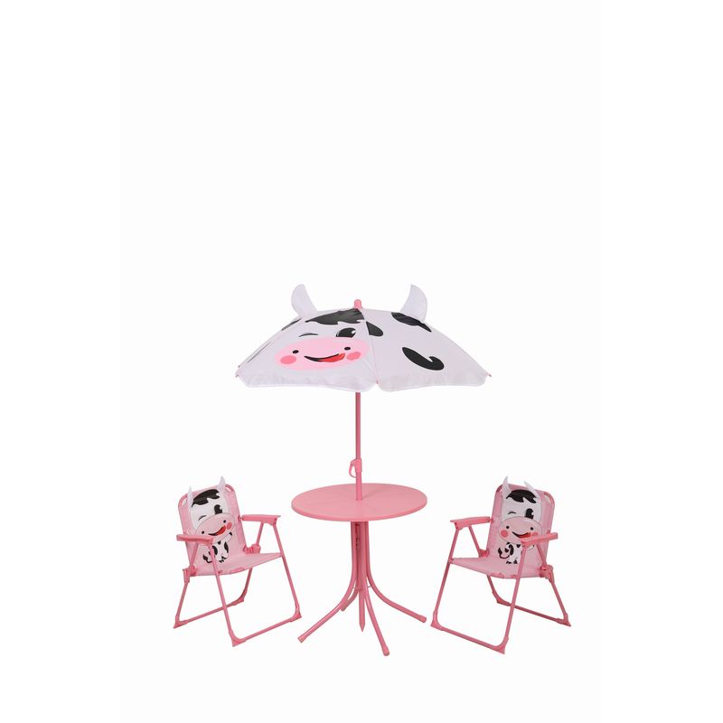 JUST HOME COLLECTION - Juego de Terraza Infantil Rosa 2 Personas