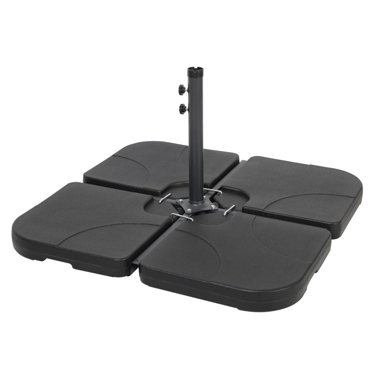 JUST HOME COLLECTION - Base para Sombrilla de Terraza Negra 4 Piezas