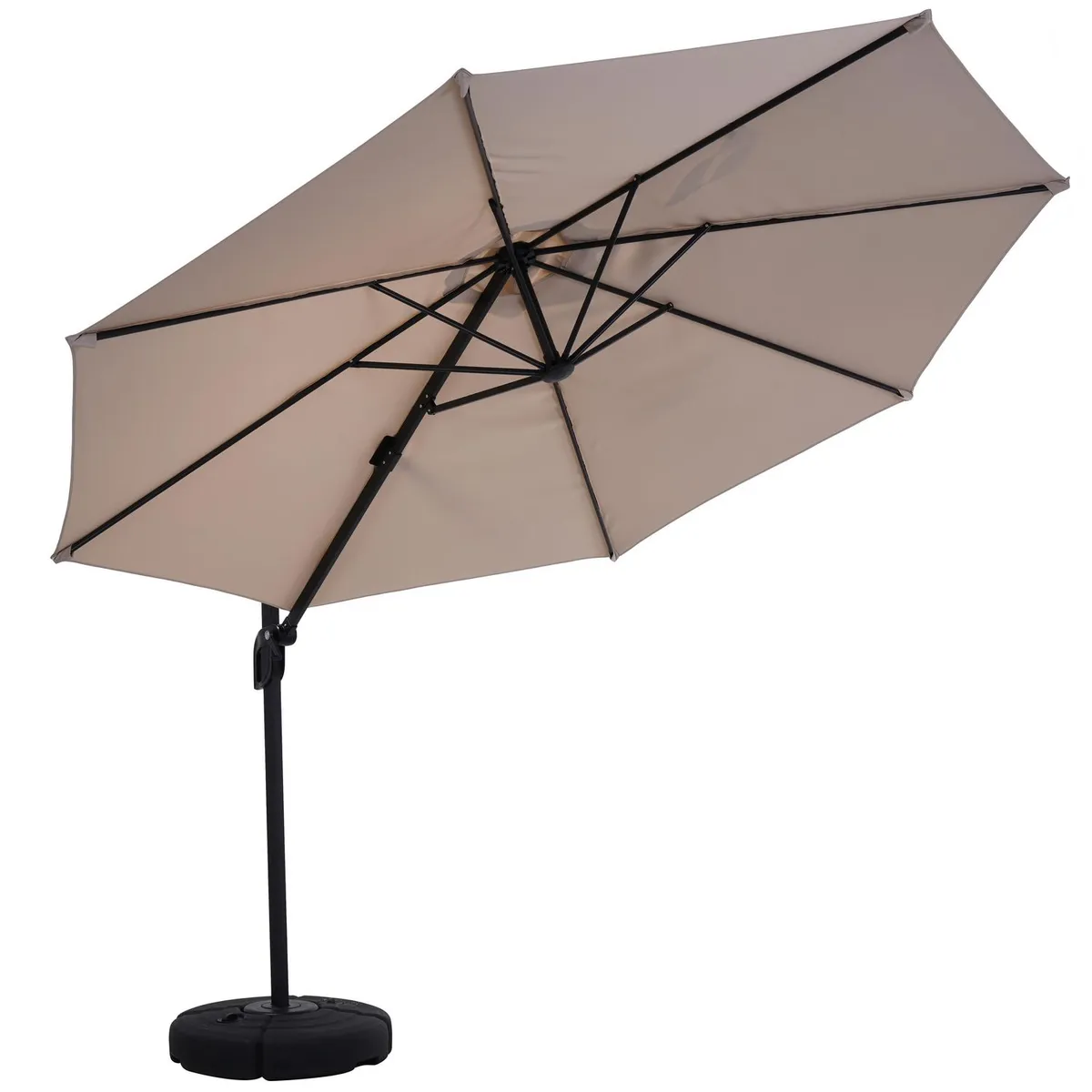 JUST HOME COLLECTION - Sombrilla de Terraza Lateral Natural 3m con base