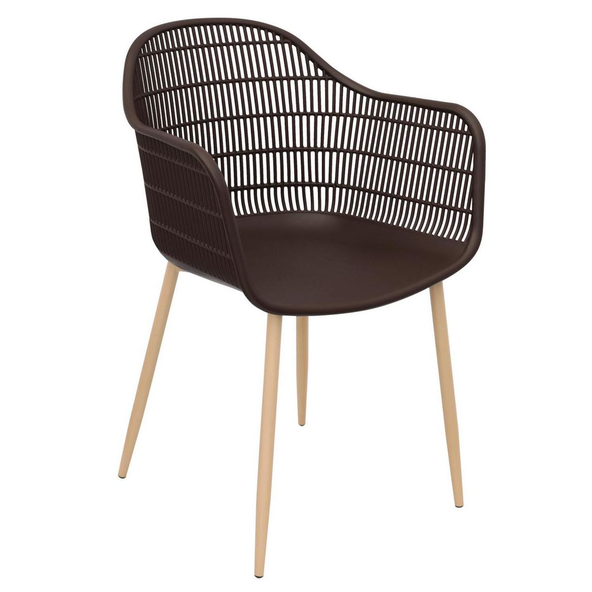 JUST HOME COLLECTION - Silla de Resina Kawai Chocolate