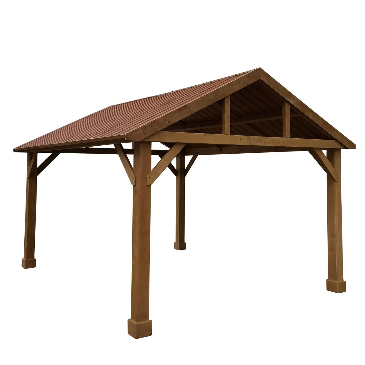 JUST HOME COLLECTION - Pérgola de Acero Madera 5X4 M